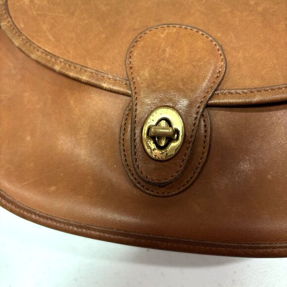 Vintage Coach Prairie 9954 Turnlock Crossbody Bag Brown Leather Satchel Brit 90s - Picture 3 of 16